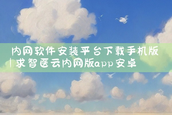内网软件安装平台下载手机版