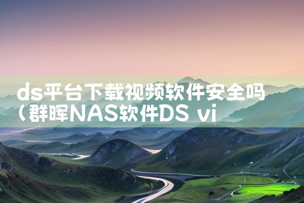 ds平台下载视频软件安全吗
